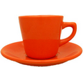 Tangerine Orange Short Restaurant Cup Saucer